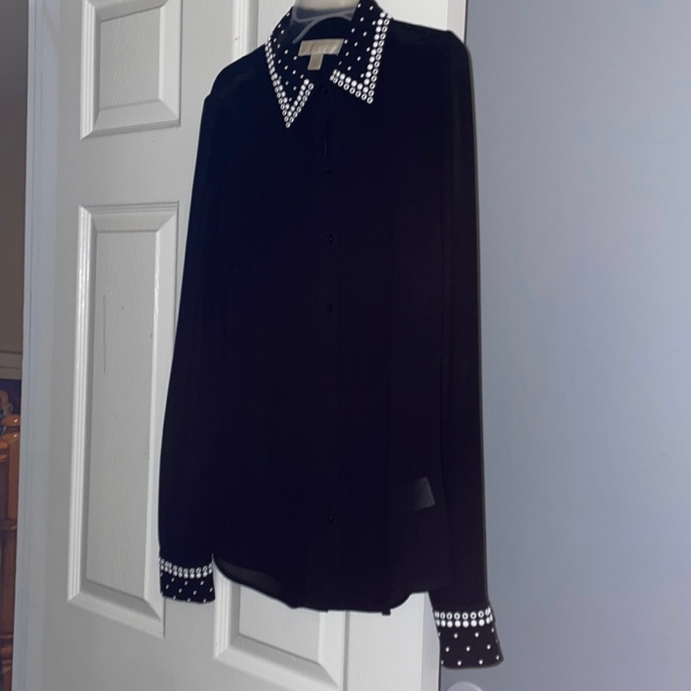 Michael kors Sheer black blouse